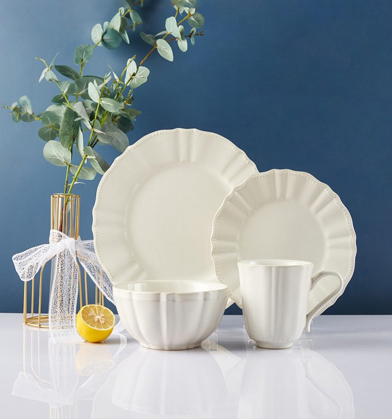 American Style Household White Ceramic Bowl & Dishware Set Wholesale