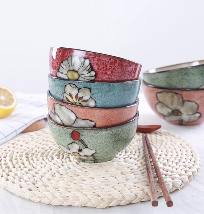 Japanese Underglaze Series Household Ceramic Bowl Wholesale